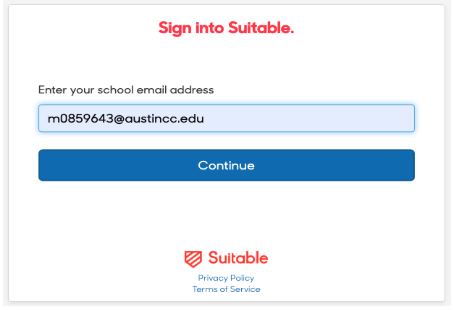 example login screen suitable