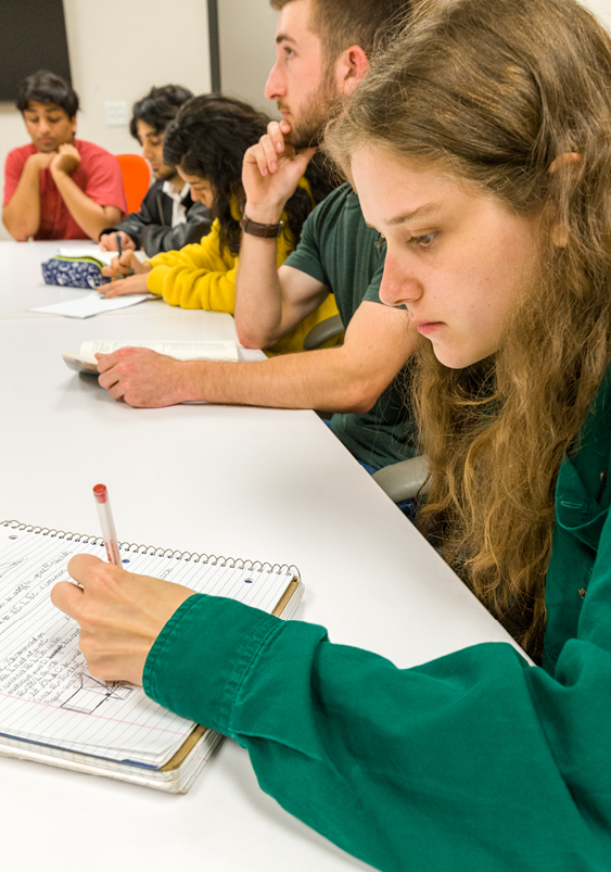 Student studying