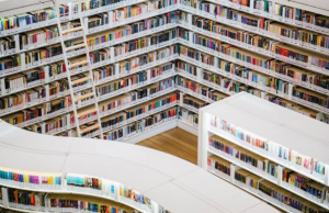 books in a library