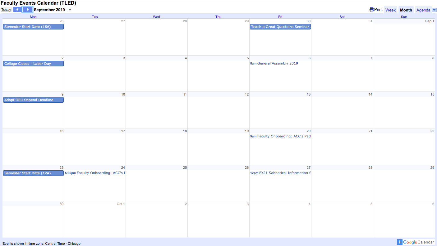 How To Overlap ACC’s Faculty Events Google Calendar with Your ACC ...