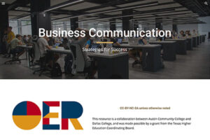 Screenshot of Business Communication website